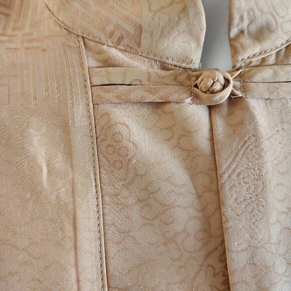 Soma intimates 2 women's vintage 90s cream silky tunic embroidered floral - Picture 6 of 6